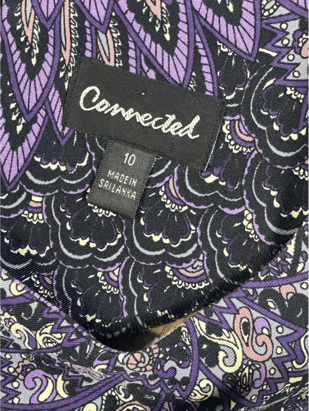Connected Women's Sleeveless Shift Dress With Peacock Pattern - Size 10 - Picture 4 of 7